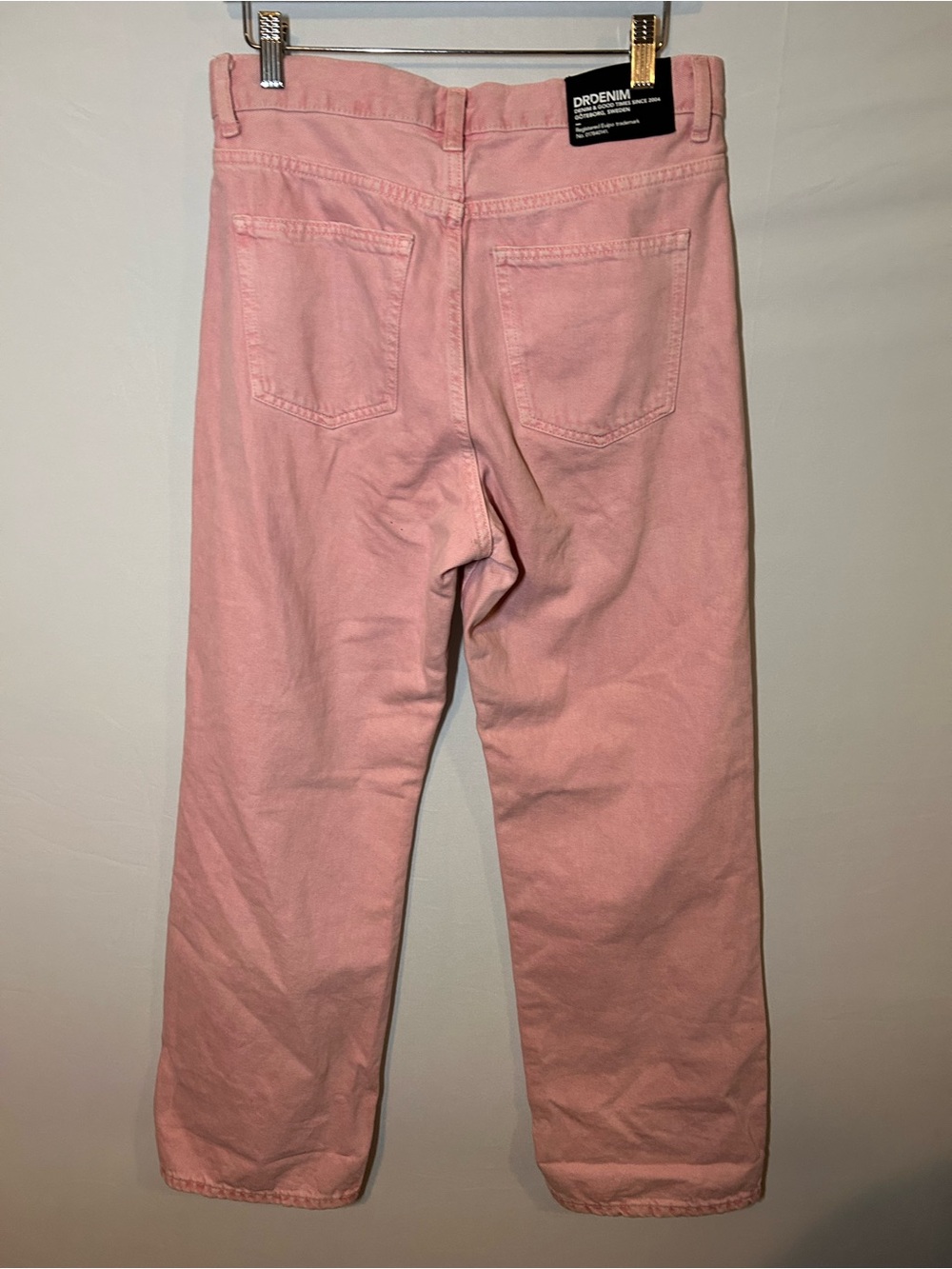 DR DENIM Echo High Rise Straight Leg Jeans Washed Pink 31 32 - Picture 3 of 5